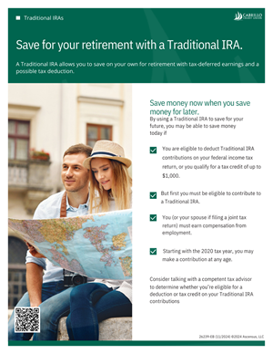 Traditional IRA Save for your retirement